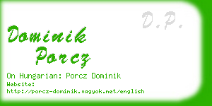 dominik porcz business card